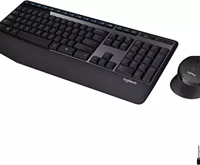Logitech MK345 Wireless Combo Full-Sized Keyboard with Palm Rest and Comfortable Right-Handed Mouse
