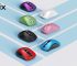 Memzuoix 2.4G portable wireless mouse with USB receiver – black and silver 5-button model