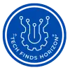 Blue and Black Electronic Store Logo